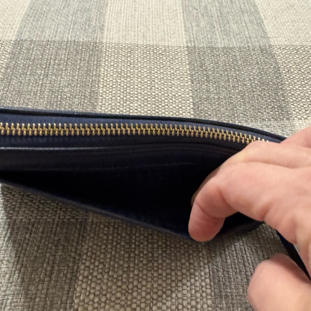 Kate Spade Navy Blue Leather Wallet - Picture 3 of 4